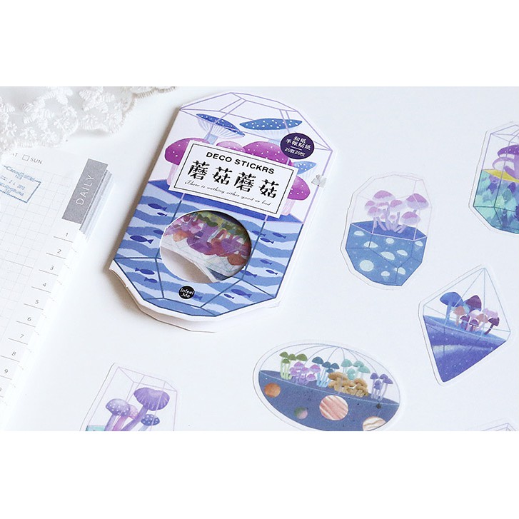 Sticker trang trí Bullet Journal gói đặc biệt Nhà Kính