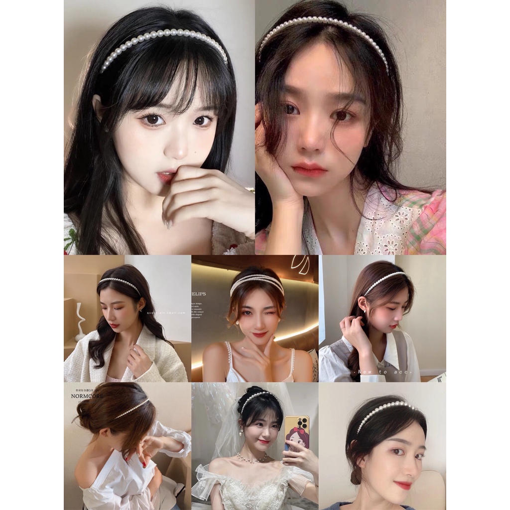 KMHO cài tóc ins fashion cài tóc đính ngọc trai giả phong cách hôn Hàn Quốc thời trang cho nữ cài tóc phụ kiện tóc trang sức hàn quốc