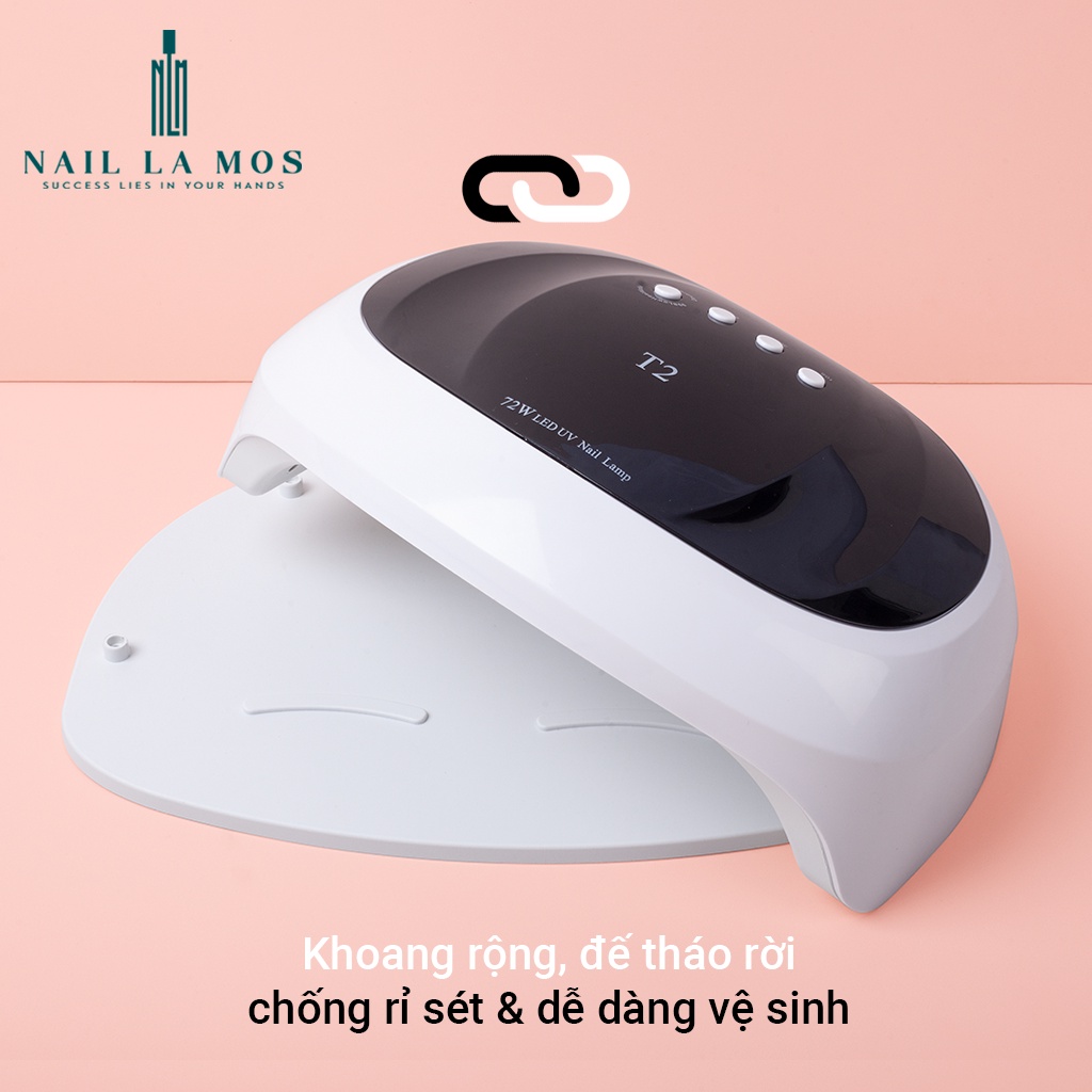 Máy hơ gel T2 72W 2in1 36 bóng đèn led/uv Hàng chính hãng bảo hành 3 tháng