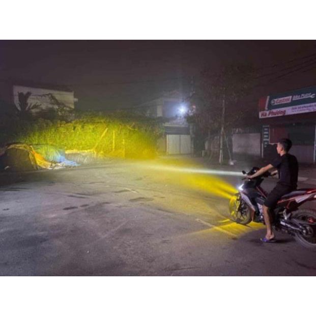 Đèn trợ sáng mini 2 chế độ cos vàng, pha trắng_Giá 1 chiếc ).