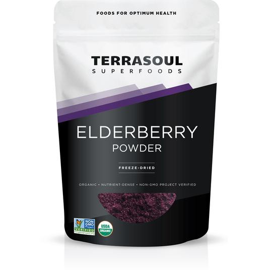 Bột quả Cơm Cháy hữu cơ (Elderberry Powder) - Terrasoul - 113g