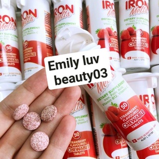 Kẹo sắt ngậm vị dâu Iron Melts Úc