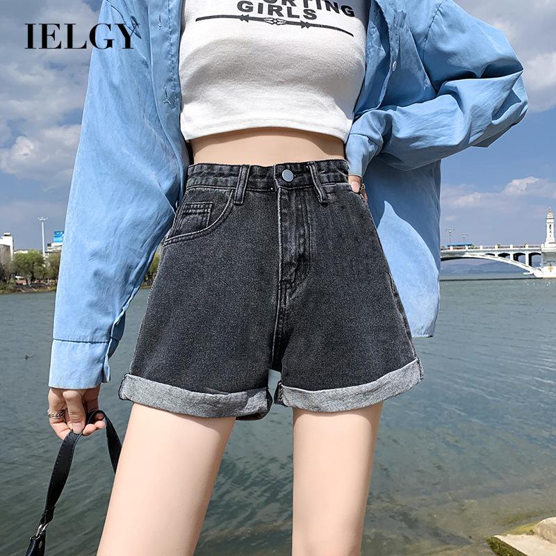 Quần Short Denim Ống Rộng Thời Trang Cá Tính Cho Nữ