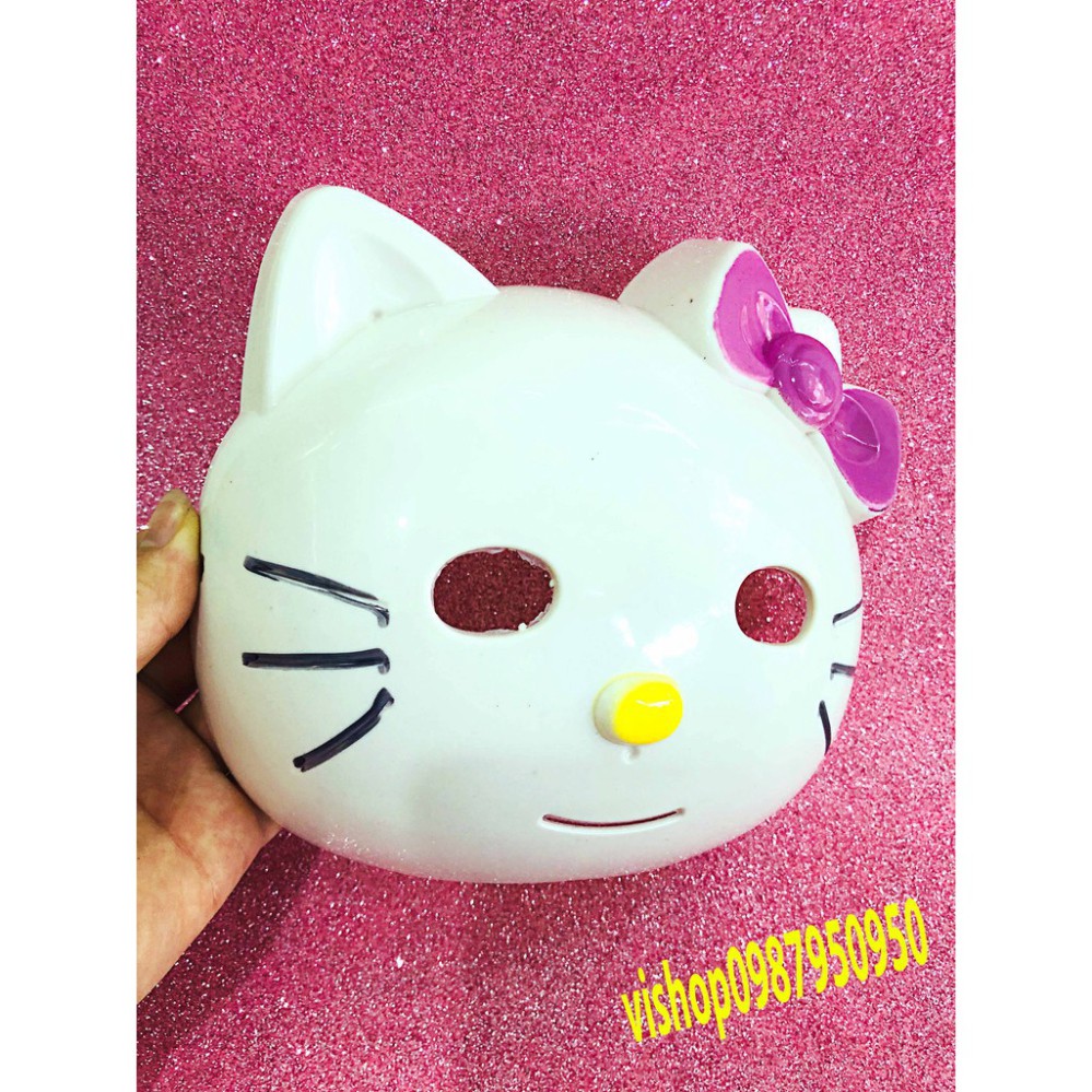Mặt nạ hóa trang mèo Hello Kitty cho bé chơi trung thu,halloween,lễ hội,quà tặng-Mặt nạ hóa trang mèo