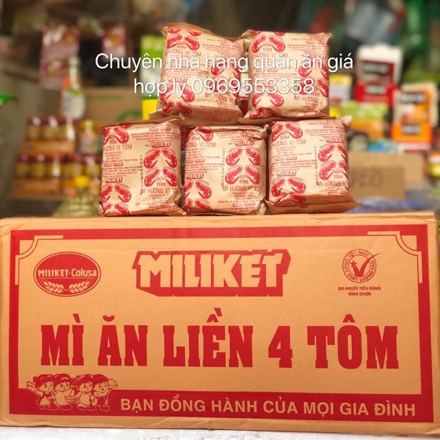 [GIÁ SỈ - SẴN HN] THÙNG 100 GÓI MÌ MILIKET 4 TÔM [HÀNG CHUẨN]