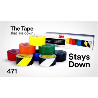 Băng keo 1 mặt chuyên dùng dán nền phân vạch siêu bền bám dính chắc 3M Vinyl Tape USA 471 50mm x 33m