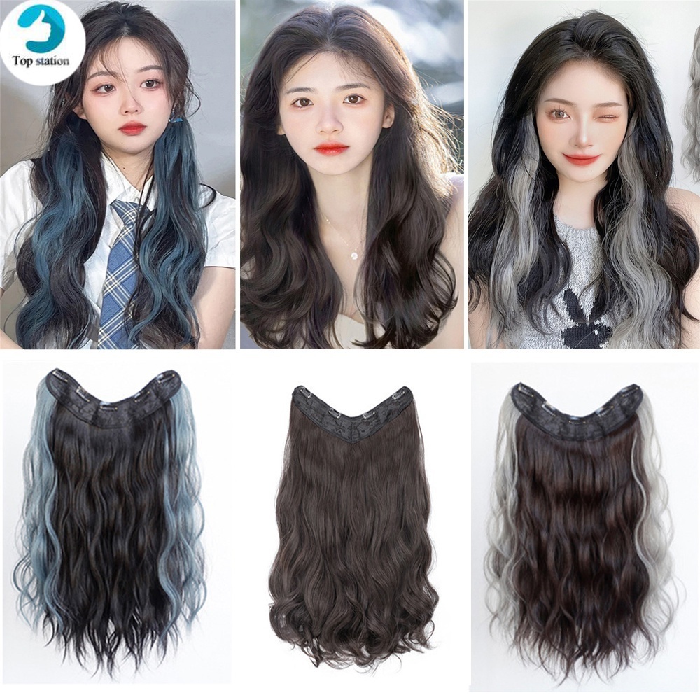 Bộ Tóc Giả Dài Xoăn Tự Nhiên Hình Chữ U Dành Cho Nữ