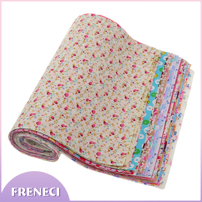 Bộ 30 Tấm Vải Cotton In Hoa Dùng May Túi Xách Búp Bê