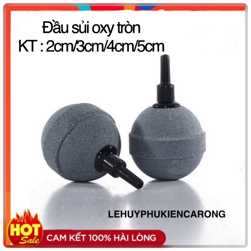Đầu Sủi Oxy Siêu Mịn Màu Xám Và Trắng 3cm 4cm 5cm - Dây Sủi Oxy 5mm cao cấp