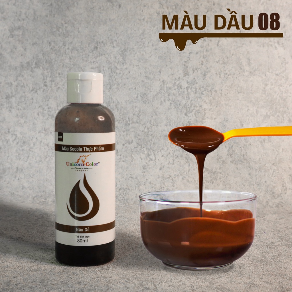 Màu Dầu Pha Socola Nâu Gỗ 80ml F08