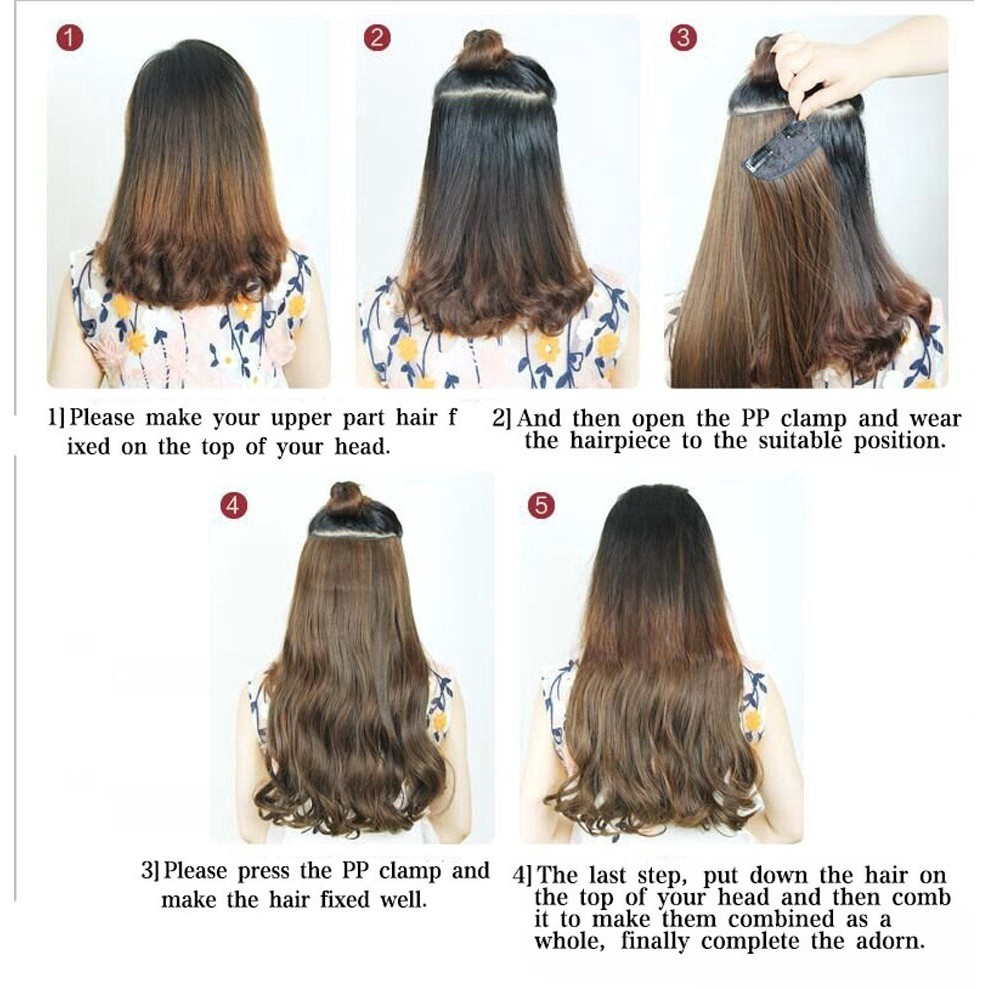 Bộ Tóc Giả Xoăn Dài Bằng Sợi Tổng Hợp Chịu Nhiệt Độ Cao Thời Trang