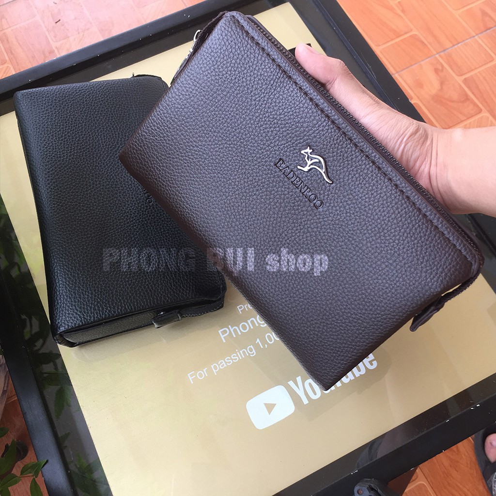 Ví Dài Clutch Nam Cầm Tay Da Siêu Mềm Đẹp Có Xỏ Tay Ngăn Đựng Độ Rộng, Ví Nam Dài