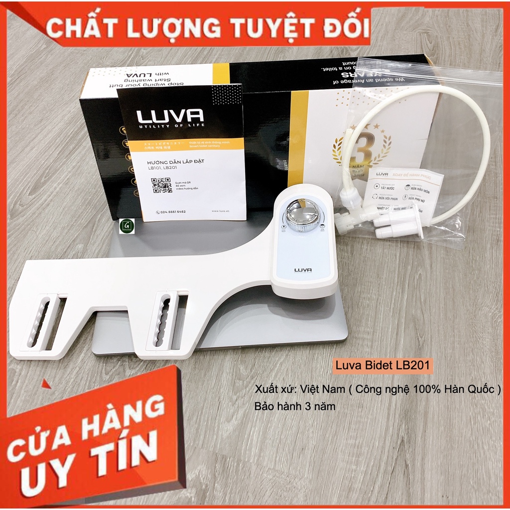 (2 vòi rửa) Vòi rửa, xịt vệ sinh thông minh Luva Bidet LB101/LB201, Chính Hãng, BH 3 Năm,1 Đổi 1 Trong 10 Ngày