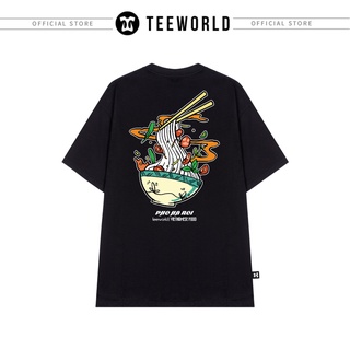 Áo thun món ăn Việt Nam - áo thun Teeworld TW x Vietnamese Food - Phở Hà Nội Nam Nữ Trắng Đen Form Rộng Unisex