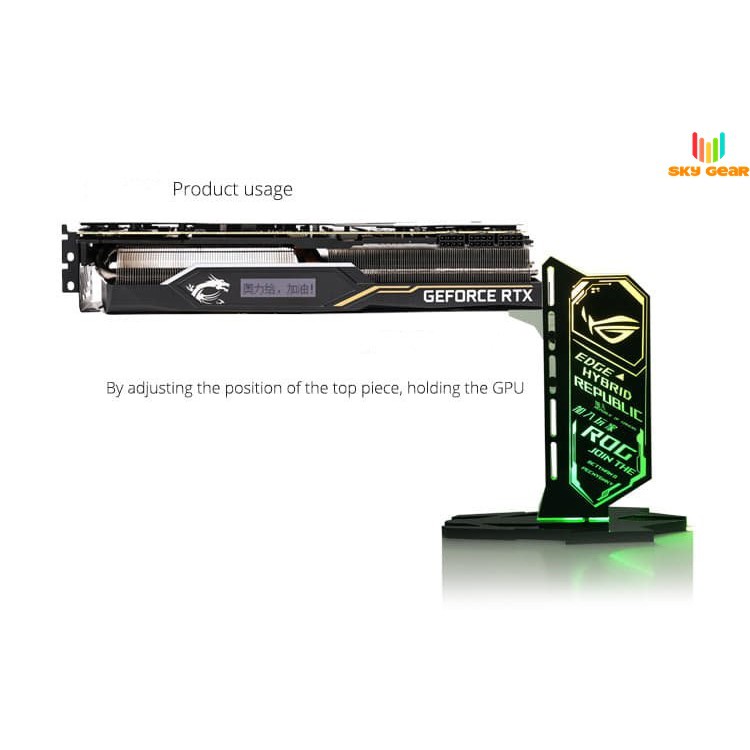Giá đỡ VGA logo ROG Aorus Msi AMD Giúp VGA không cong vênh