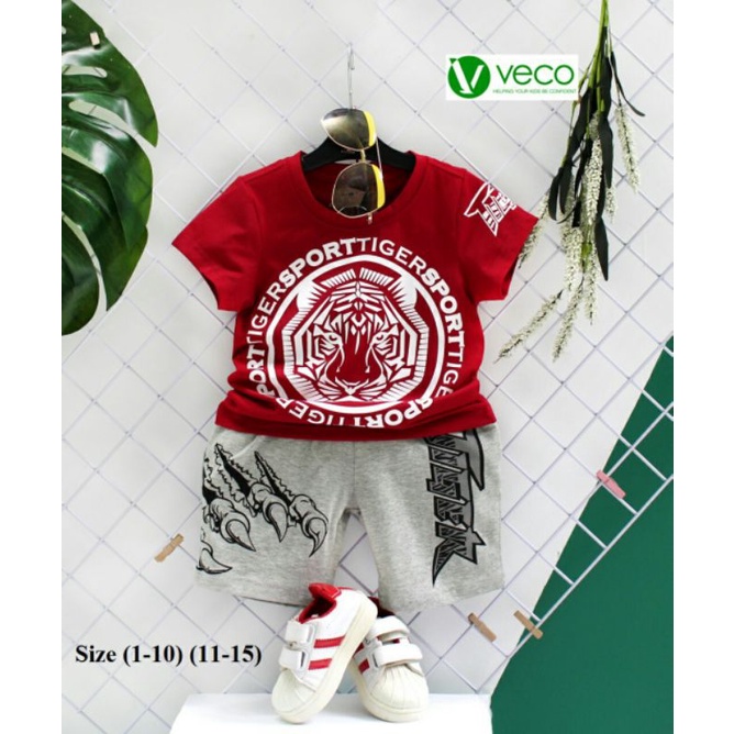 BỘ THUN VECO BÉ TRAI CUTE 8-10KG