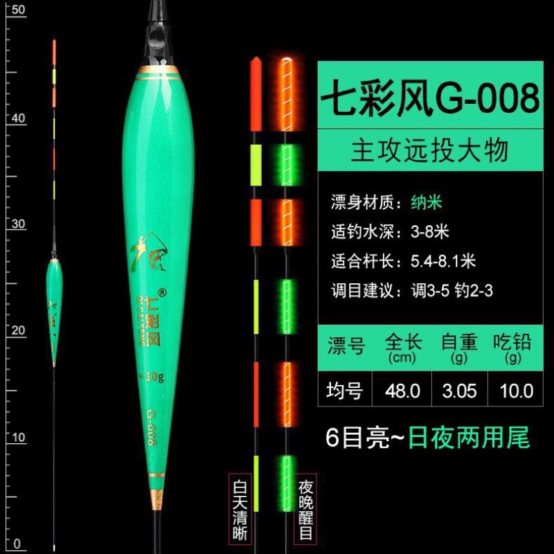 Phao điện QI CAI FENG câu đài ban đêm chuyên săn hàng. làm từ vật liệu composite có trọng lượng nhẹ, độ nhạy cao