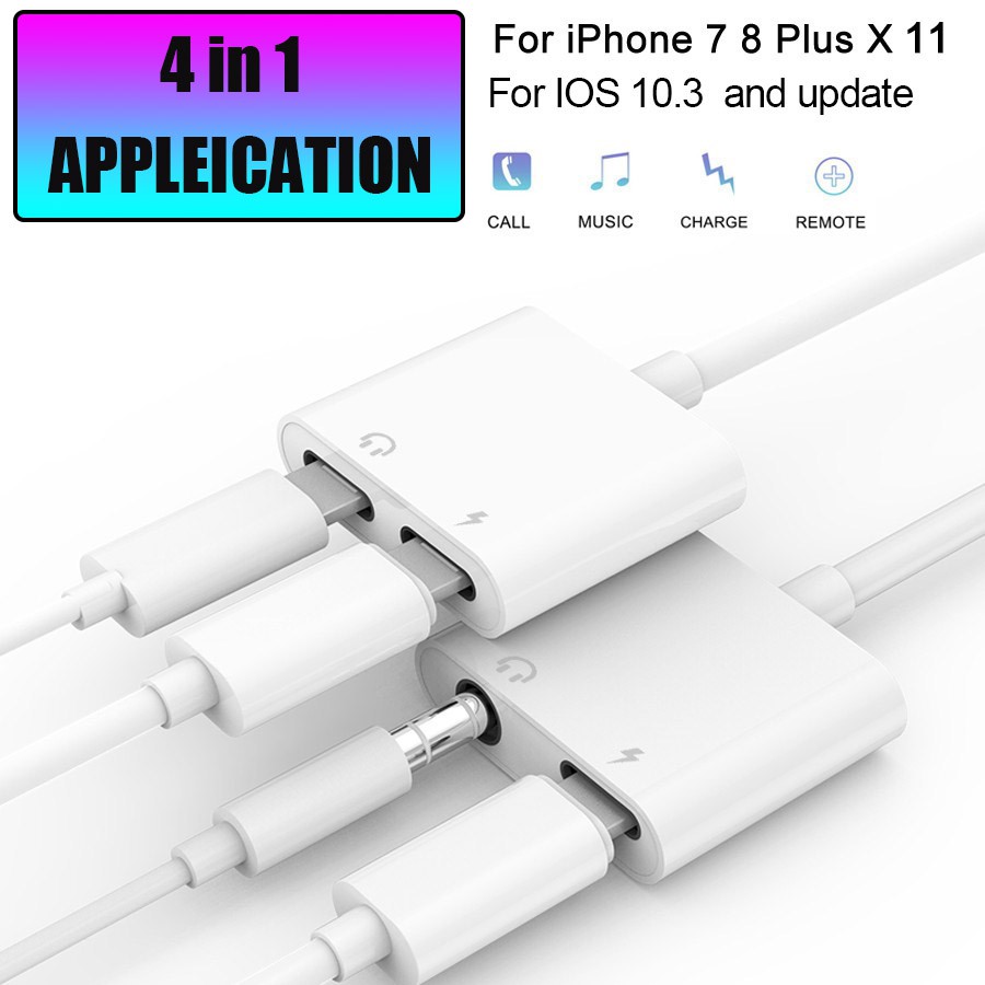 Đầu chuyển đổi 4 trong 1 cho iPhone7 8 Plus XR X XS MAX