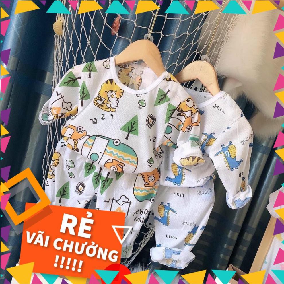 OPP Bộ xống áo trẻ em cotton dài tay điều hòa khuy vai QATE299 cho bé lọt lòng đến 14kg 16 6