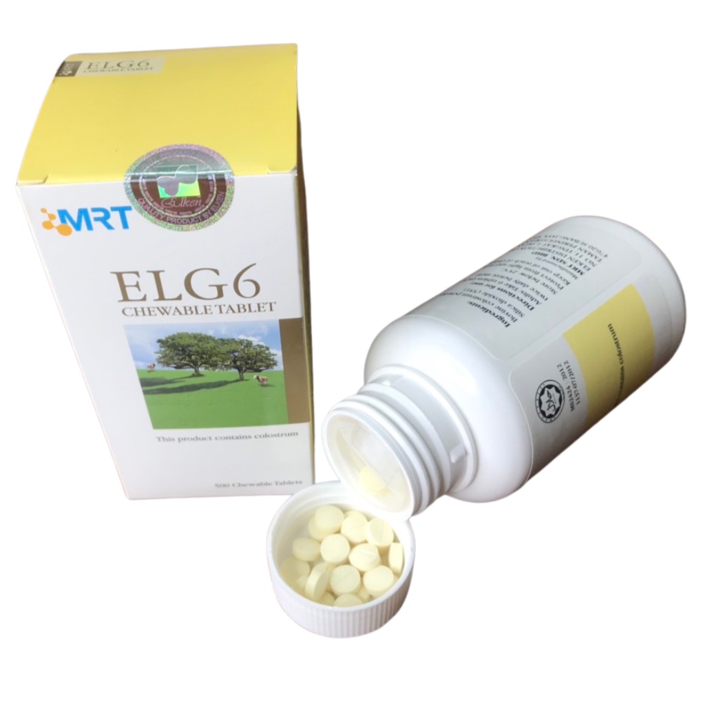 Sữa non Elken MRT ELG6 Chewable tablet hộp 120 viên/500 viên - Dứt cơn nghén cho mẹ bầu, tăng đề kháng cho bé