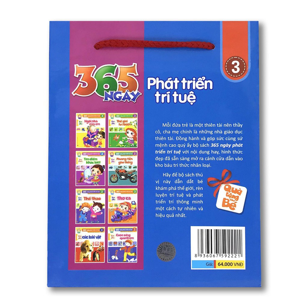 Sách: Tủ sách Khám Phá - 365 Ngày Phát Triển Trí Tuệ Quyển 3 (Túi 8 Cuốn)
