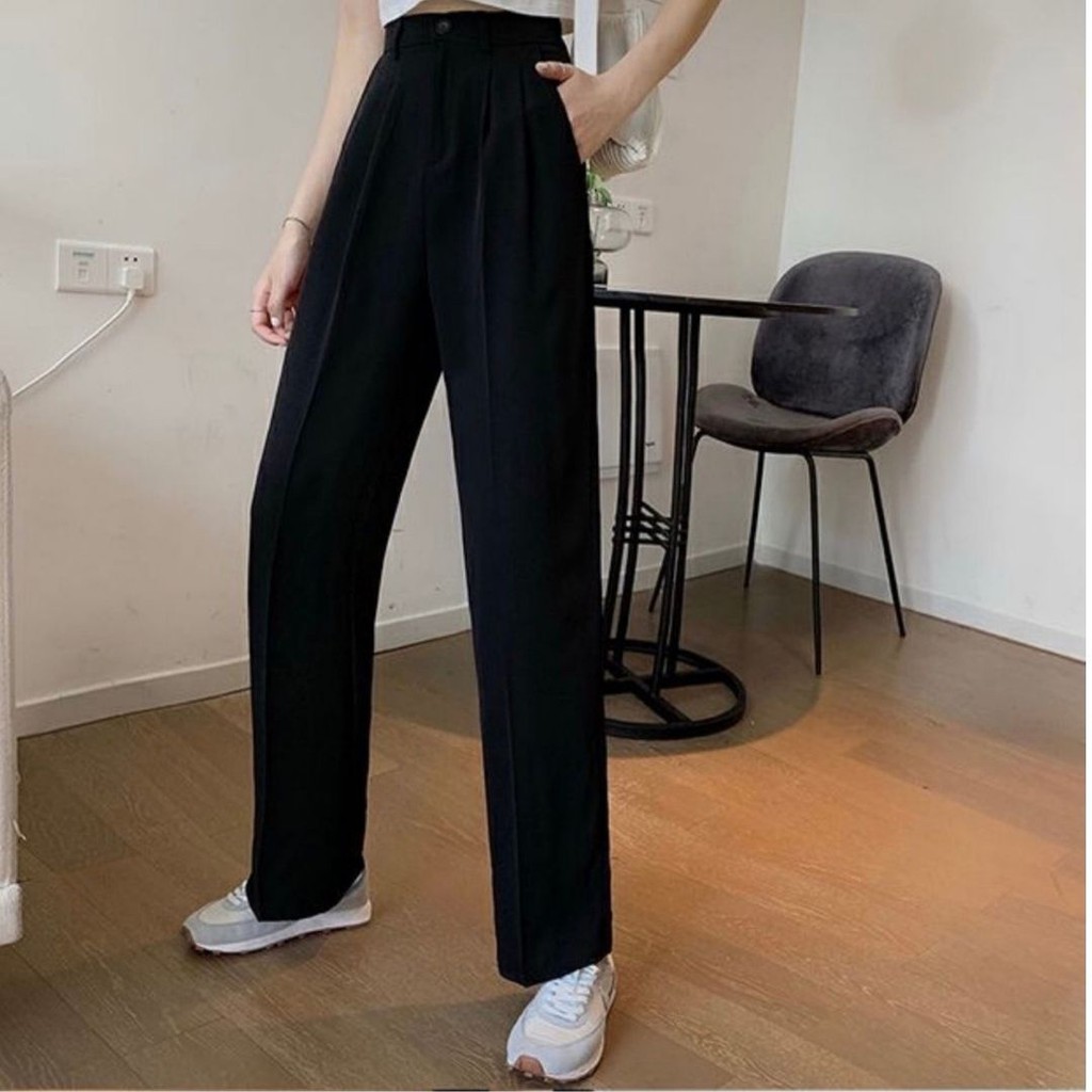 Quần Âu Nữ Ống Rộng 🐲 Quần Âu Nữ Lưng cao Dáng suông Phong Cách Thời Trang Cao Cấp🍄 | BigBuy360 - bigbuy360.vn