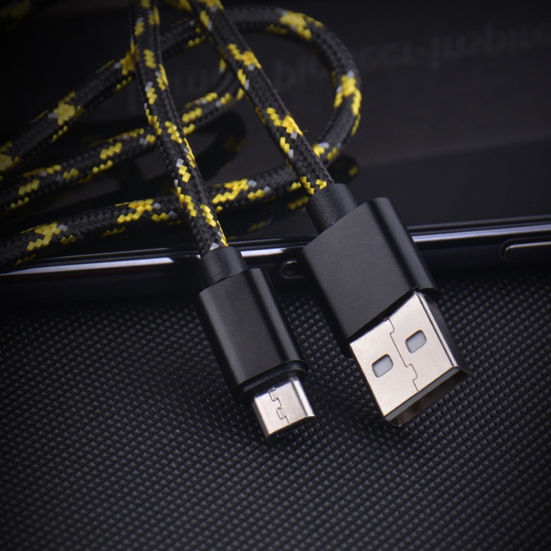 Dây Cáp Sạc Thích hợp cho Android V8 iphone hợp kim nhôm bện nylon type-C là 2A điện thoại di động Pin Dự Phòng Tai nghe