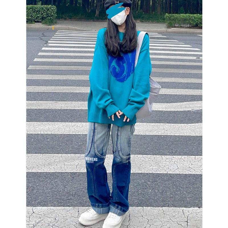 ☇✐✴Quần jean dài màu Gradient thiết kế mới năng động thời trang mùa xuân thu dành cho cặp đôi | BigBuy360 - bigbuy360.vn