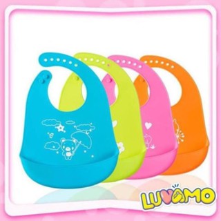 LBBST Yếm ăn dặm silicon cho bé có máng hình thú mềm mại an toàn cao cấp  AD14 HGNTD