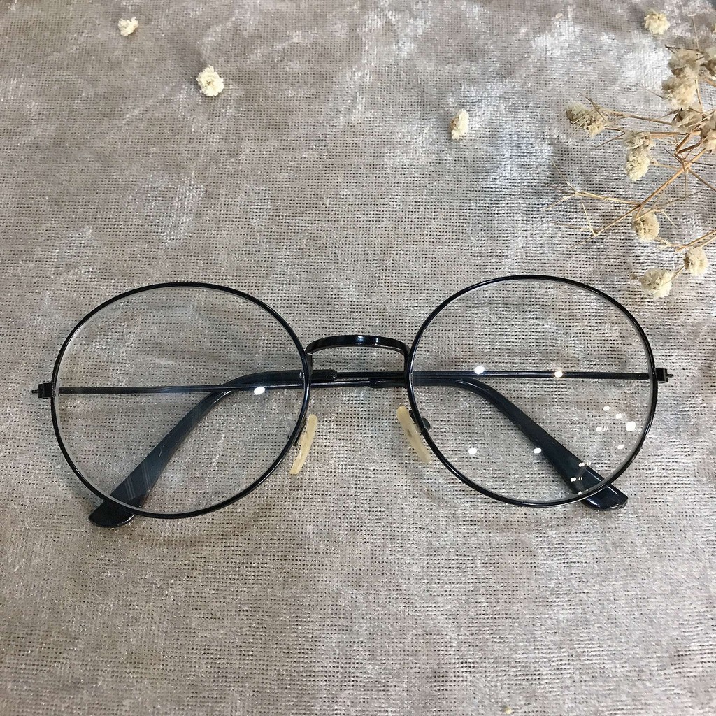 Kính Tròn Xoe Nobita Giả Cận Gọng Kim Loại Chắc Chắn Chụp Hình Đi Chơi Chụp Ảnh