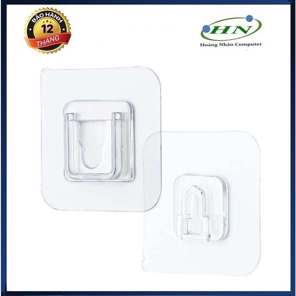 Móc dán gắn tường chữ U trong suốt treo ổ cắm điện, WIFI, tranh ảnh chịu lực đến 10kg