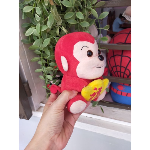 Gấu bông khỉ thần tài ôm đỉnh vàng, hình thật kèm clip 🥰