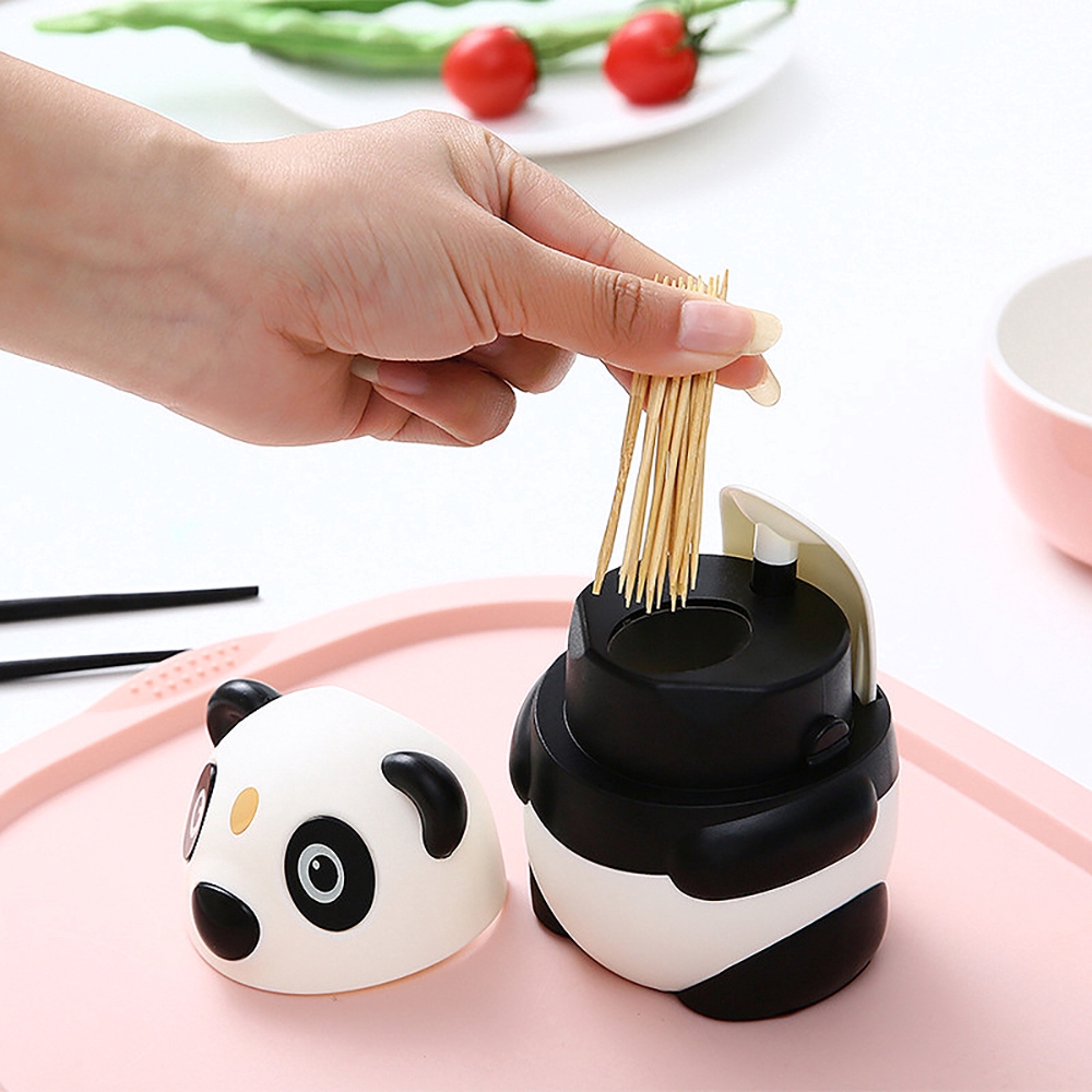 Hộp đựng tăm xỉa răng tự động hình gấu panda dễ thương