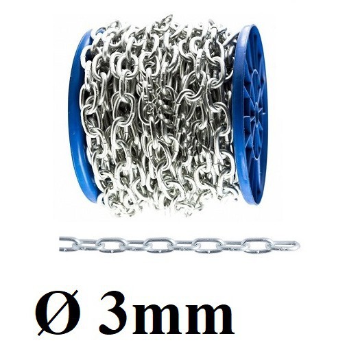 Dây xích sắt mạ kẽm Ø [ 3mm ]