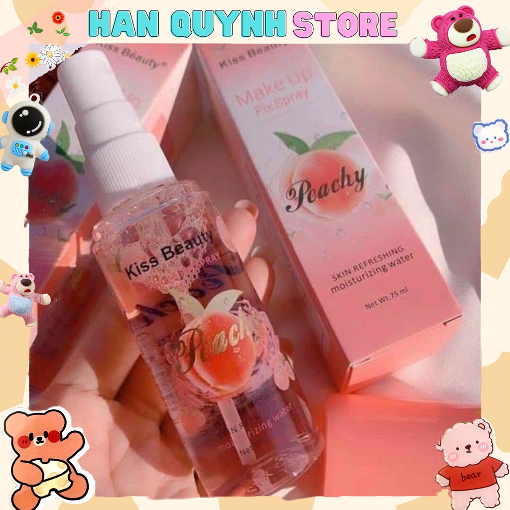 XỊT KHOÁNG KHOÁ MAKEUP TRÁI CÂY ĐÀO KISSBEAUTY