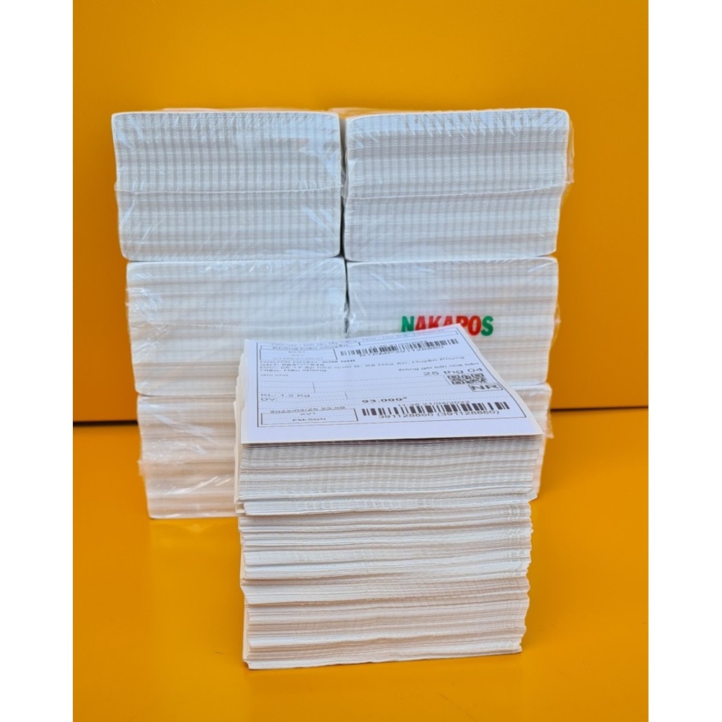Giấy In Nhiệt NAKAPOS chính hãng Tập 500 Tờ 100x150 - CÓ SẴN LỚP DÁN - In Đơn Shopee - Cho các máy HPRT N41