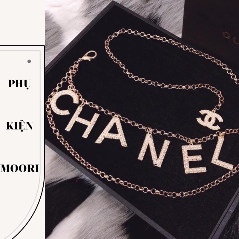 Thắt lưng nữ dây xích đính đá, Belt xích hãng - Dây nịt nữ, đai váy thương hiệu CN thời trang hàn quốc cao cấp