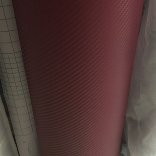 DECAL DÁN XE VÂN CARBON ĐỎ ĐÔ