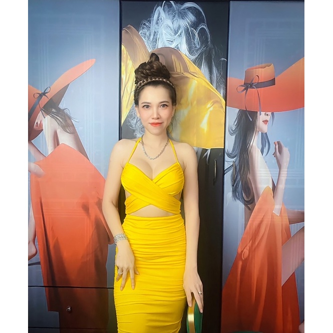 Đầm body thun co giãn, màu vàng tôn da, đẹp xuất sắc luôn ạ😍3.65