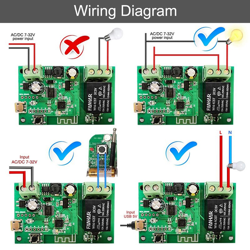 Rơ Le Công Tắc Không Dây Thông Minh Điều Khiển Từ Xa Bằng Wifi