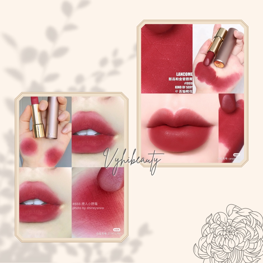 Son Lancome L'absolu Rouge Intimatte vỏ bạc