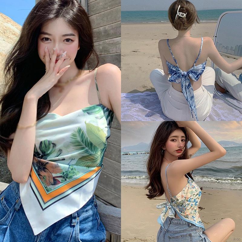 Áo Croptop Hai Dây Dáng Ôm Quyến Rũ Cho Nữ