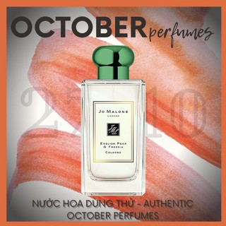 27_𝑶𝒄𝒕𝒐𝒃𝒆𝒓🖤 Mẫu thử nước hoa Jo Malone English Pear & Freesia Tester 5/10ml