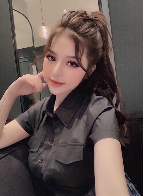 ÁO SƠ MI NGẮN TAY XINH HAI TÚI ☘️☘️