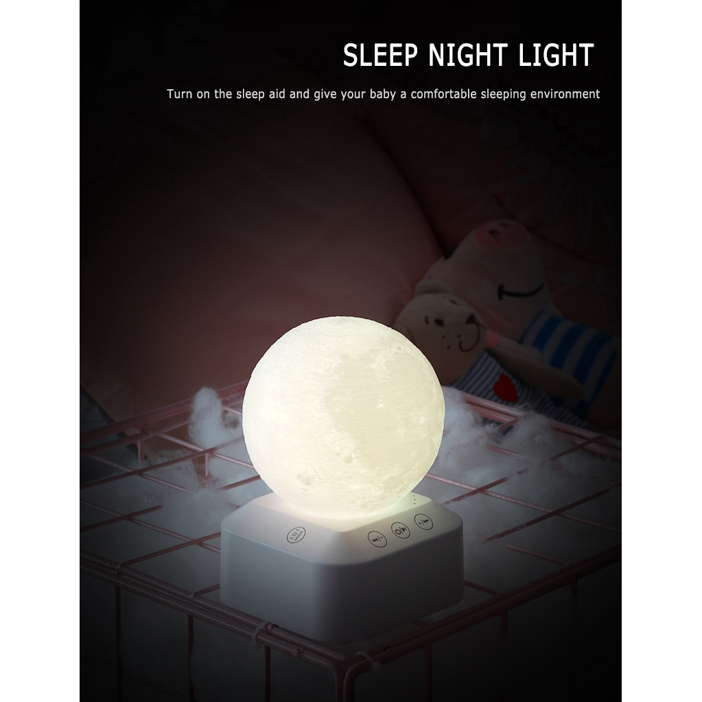 White Noise Machine Sleep Colorful light music sleep aid Therapy Sound Machine for Baby  Night Light/Volume Control domy