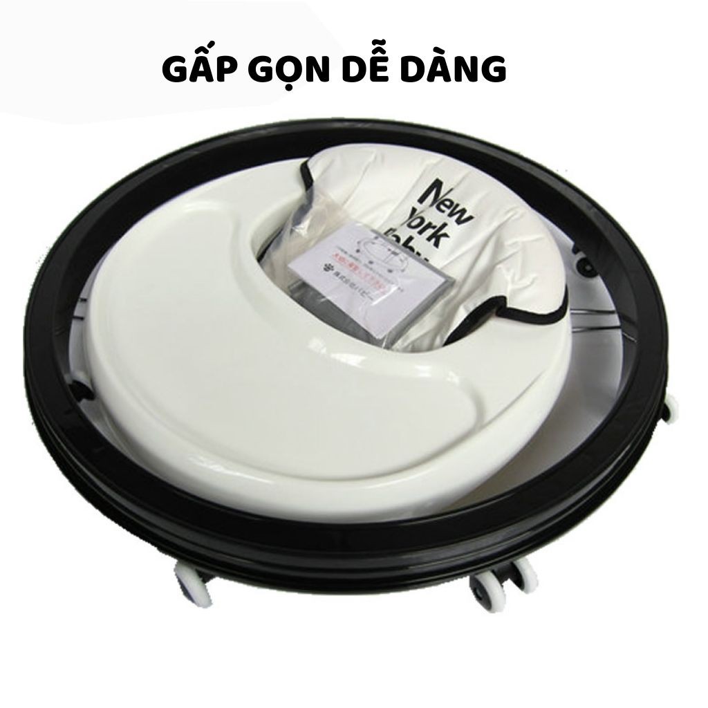 Xe Tập Đi Cao Cấp New York Baby Katoji Nhật Bản Xe Tròn Tập Đi Cho Bé Ngăn Chân Đi Vòng Kiềng Chữ O Chống Lật Cho Bé