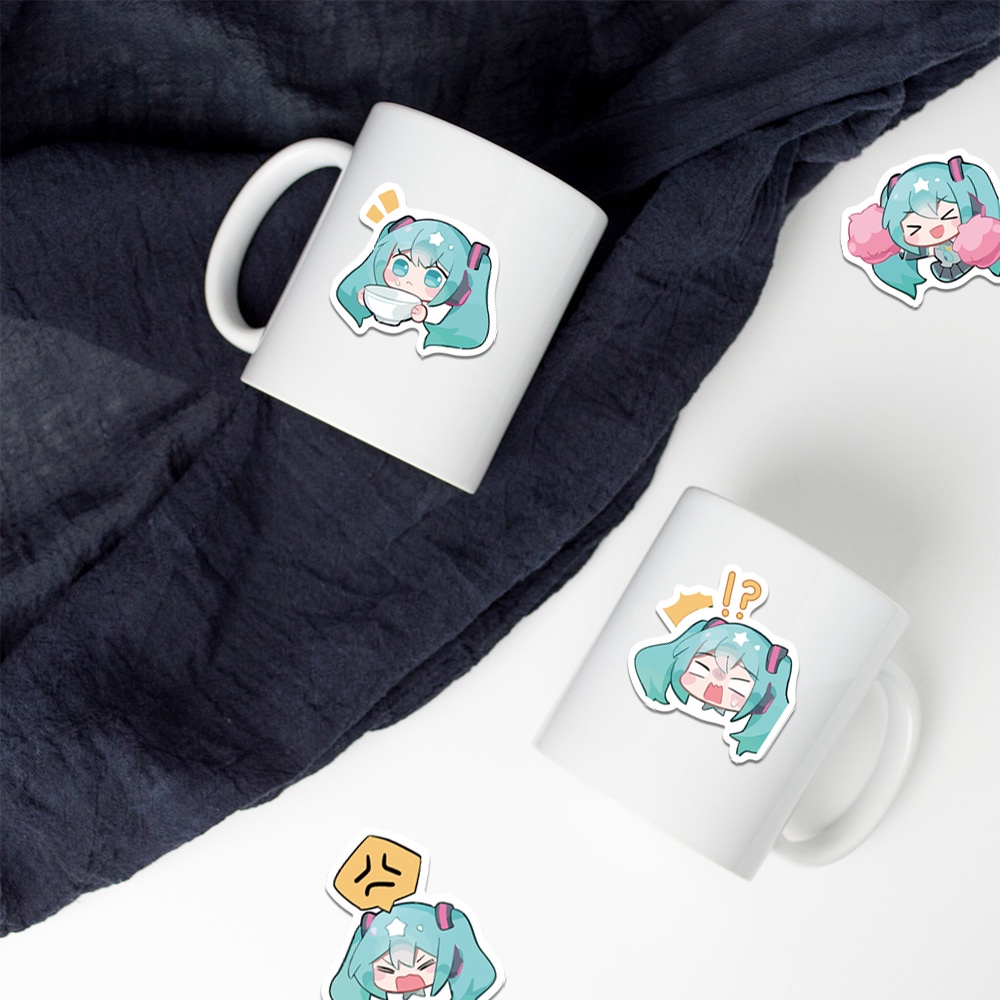 Bộ 65 Sticker Hình Hoạt Hình Chibi Dễ Thương Dán Hành Lý Laptop IPad Guitar Notebook Chống Thấm Nước