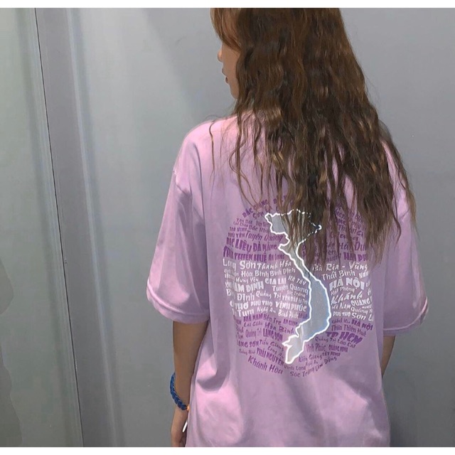 áo phông nữ form rộng màu tím nữ tính
