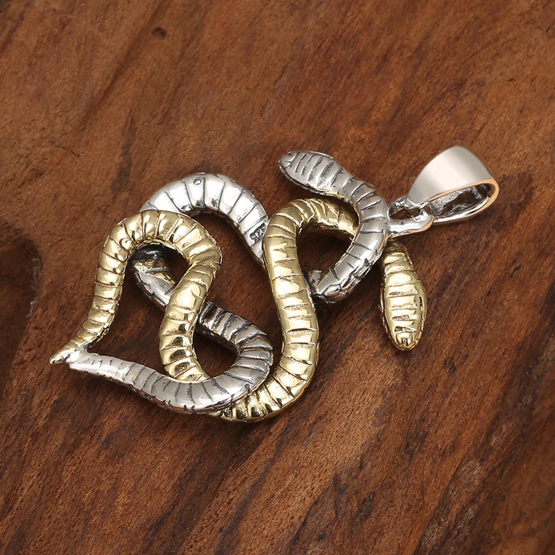Vòng cổ Mặt Hình Rắn Phong Cách Vintage Thời Trang Cho Nam