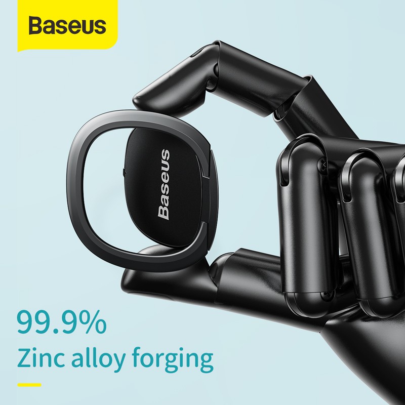 ✟✢✶Baseus Nhẫn Giữ Ngón Tay Siêu Mỏng 2.1Mm Giá Đỡ Điện Thoại Kim Loại Máy Tính Để Bàn, Dành Cho iPhone Huawei S